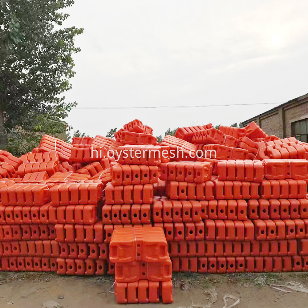Plastic blow moulded concrete filled feet